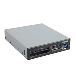 AKASA čtečka AK-ICR-07U3, s podporou SDXC, 1xUSB3.0 port, interní, černá/bílá
