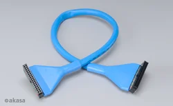 AKASA kabel FDD 45cm (2x konektor) modrý