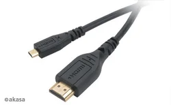 AKASA kabel HDMI micro - HDMI 1.5m zlacený, 1080p