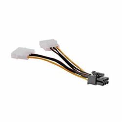 AKASA kabel redukce napájení 2x4pin Molex na 1xPCI-Express