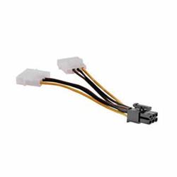 AKASA kabel redukce napájení 2x4pin Molex na 1xPCIexpress