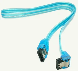AKASA kabel SATA2 45cm modrý UV