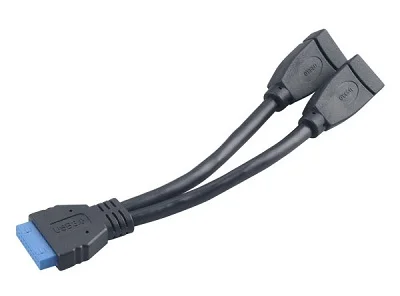 AKASA kabel USB 3.0, interní USB kabel, 0,15m