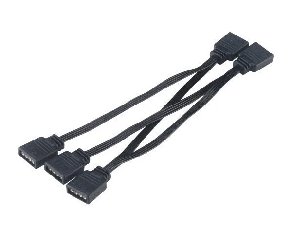AKASA multiplikátor 4v1 pre RGB LED pásiky AK-CBLD05-40BK