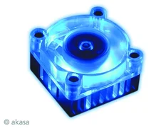 AKASA přídavný chladič chipsetu AK-210, 4cm fan, svítící modrý