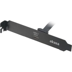 Akasa záslepka s konektorom USB 3.1 gen2 USB-C AK-CBUB37-50BK