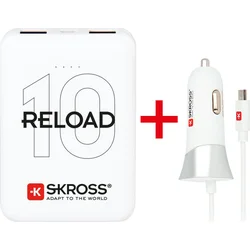 Akcie SKROSS powerbank Reload 10 + USB nabíjačka do auta zdarma