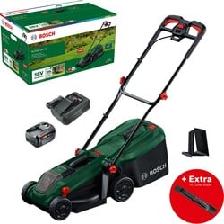 Akumulátorová kosačka na trávu BOSCH ROTAK 18V-32 vrátane batérie, nabíjačky a noža (0.600.8B9.P00)