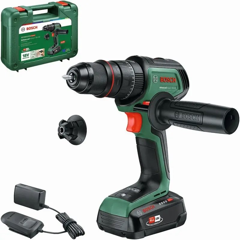 Akumulátorová príklepová vŕtačka BOSCH AdvancedImpact 18V-80 QuickSnap (0.603.9E2.101)