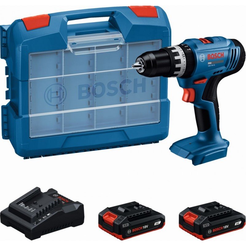 Akumulátorová príklepová vŕtačka BOSCH PRO GSB 18V-25 (0.601.9K9.304)