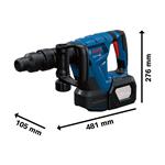 Akumulátorové sekacie kladivo BOSCH s SDS max GSH 18V-5 + L-BOXX (0.611.918.200)