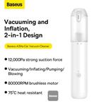Akumulátorový vysávač do auta Baseus A3lite 12000Pa biely