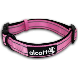 Alcott Reflexní obojek pro psy, Adventure, růžový, velikost L