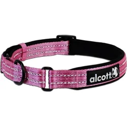 Alcott reflexní obojek pro psy, Martingale, růžový, velikost M
