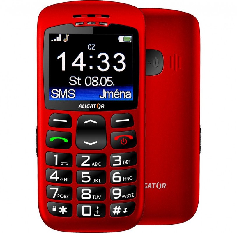 Aligator A670 červený + stolová nabíjačka