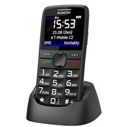 Aligator A675 Senior černý + stolní nabíječka A675BK - Mobilní telefony