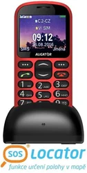 Aligator A880 GPS Senior červený + stolní nabíječka