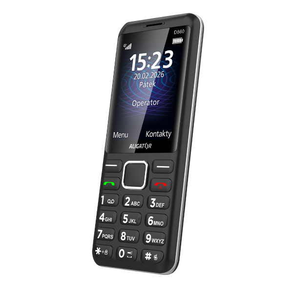 Aligator D860 Dual Sim černý