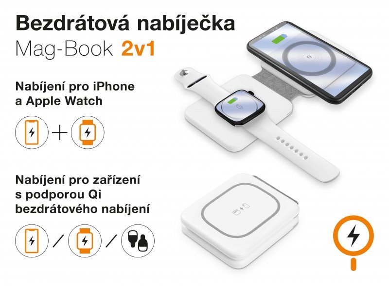 Aligator Mag-Book 2v1 15W, biela