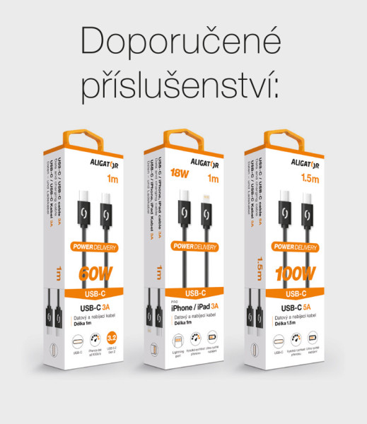ALIGATOR PD 20W rýchlonabíjačka USB-C, čierna