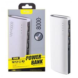 Aligator Power Bank PLUS, 3xUSB, se svítilnou, 8000mAh, (K3419), bílá 0251002 - Powerbanky