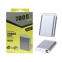 Aligator Power Bank PLUS, 7000mAh, se svítilnou, 2x USB výstup, (BU011), silver 2100010 - Powerbanky
