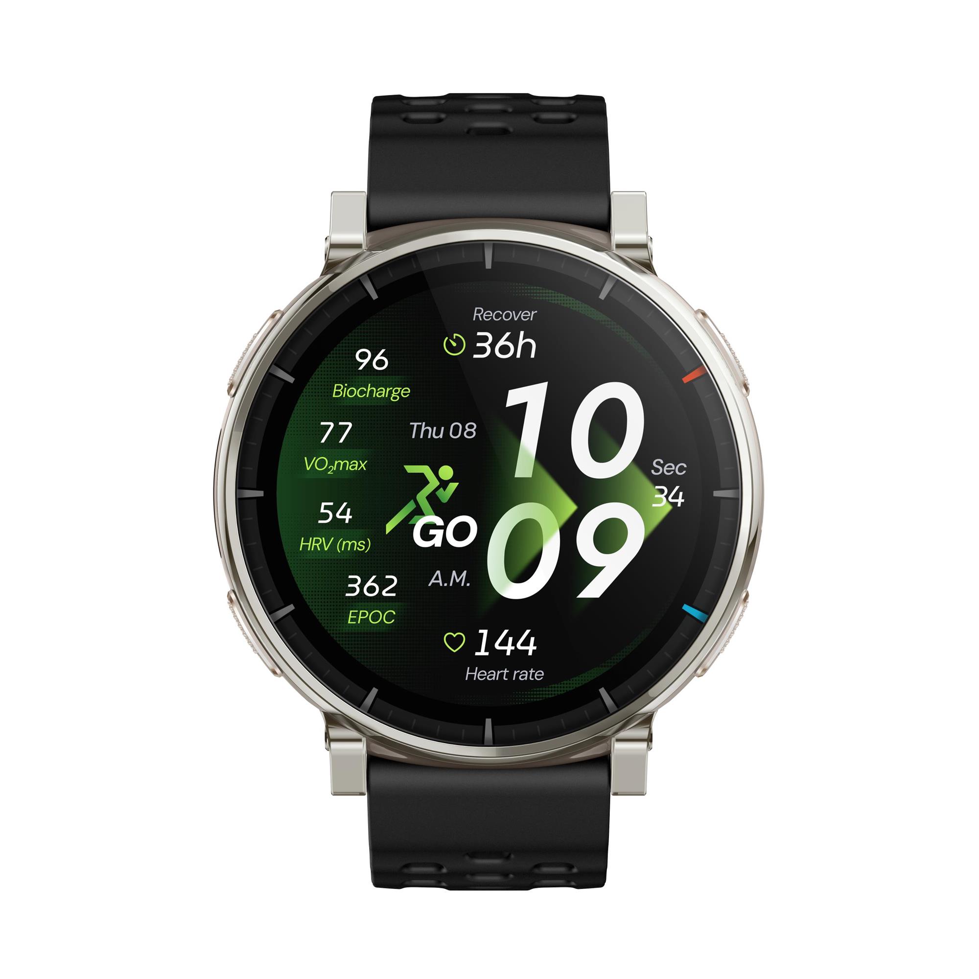 Amazfit Active 3 Premium Apex Silver, strieborná