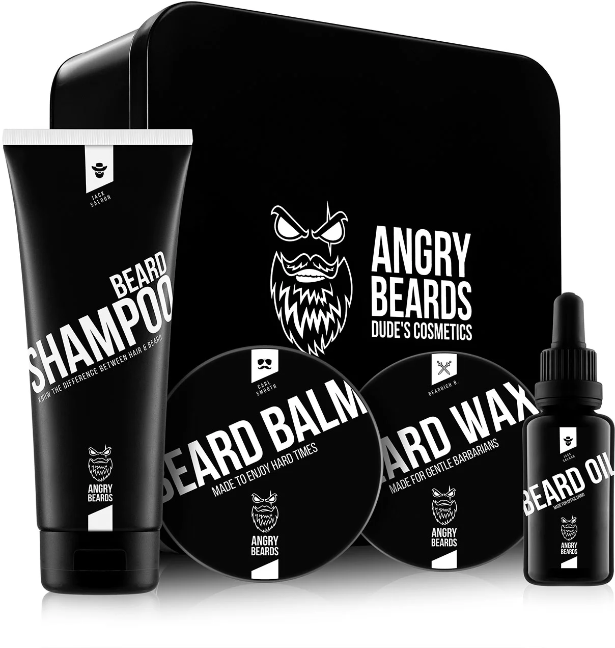 Angry Beards Velká sada péče o vousy Smooth & Saloon