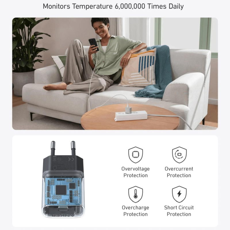 Anker 511 Nano 4 30W, nabíjačka USB-C čierna