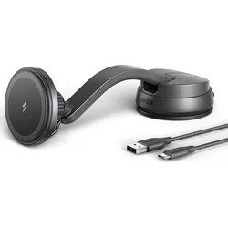 Anker PowerWave Mag Go Car Charging Mount, Black