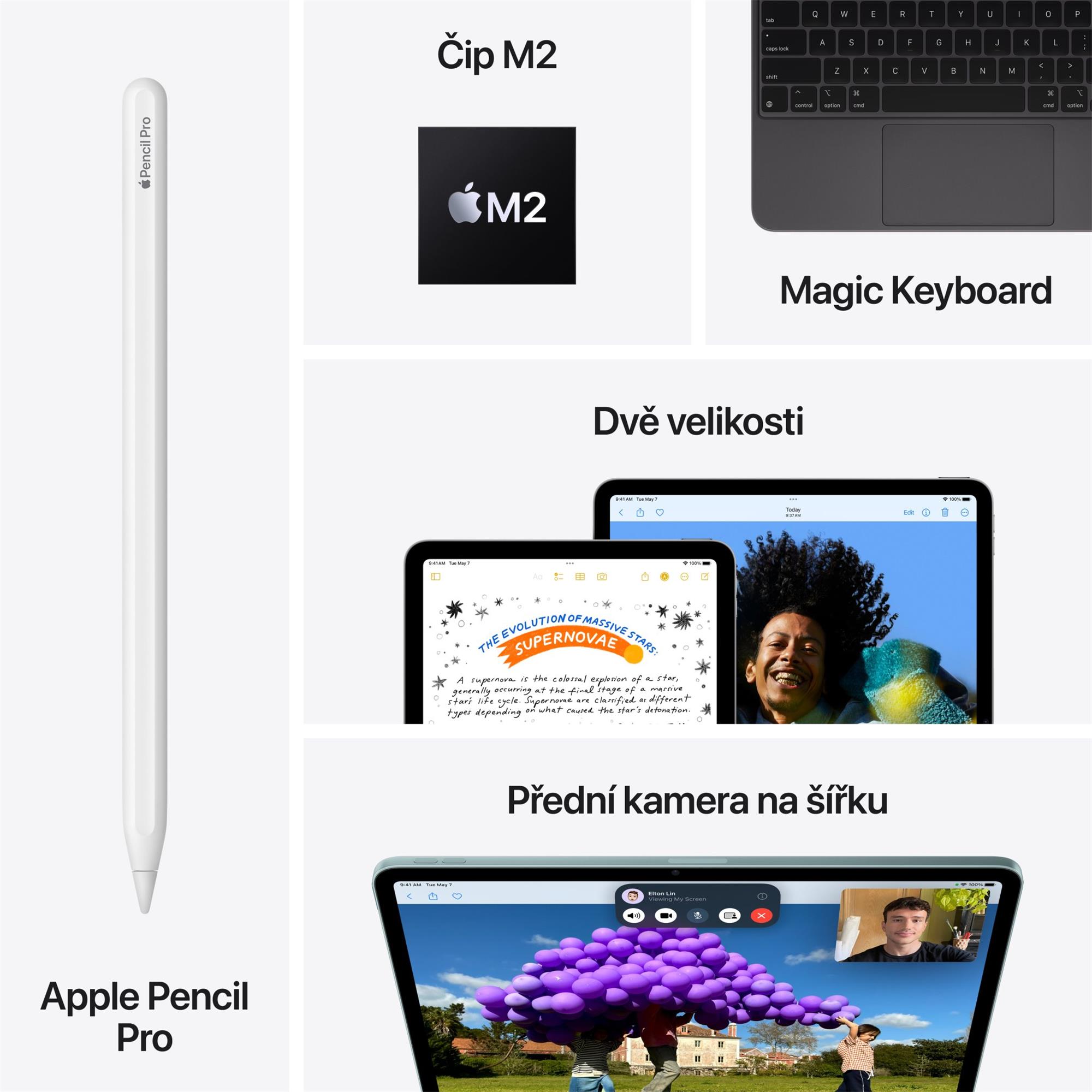 Apple iPad Air M2 2024 11" Wi-Fi 1TB Fialová (MUWU3HC/A)