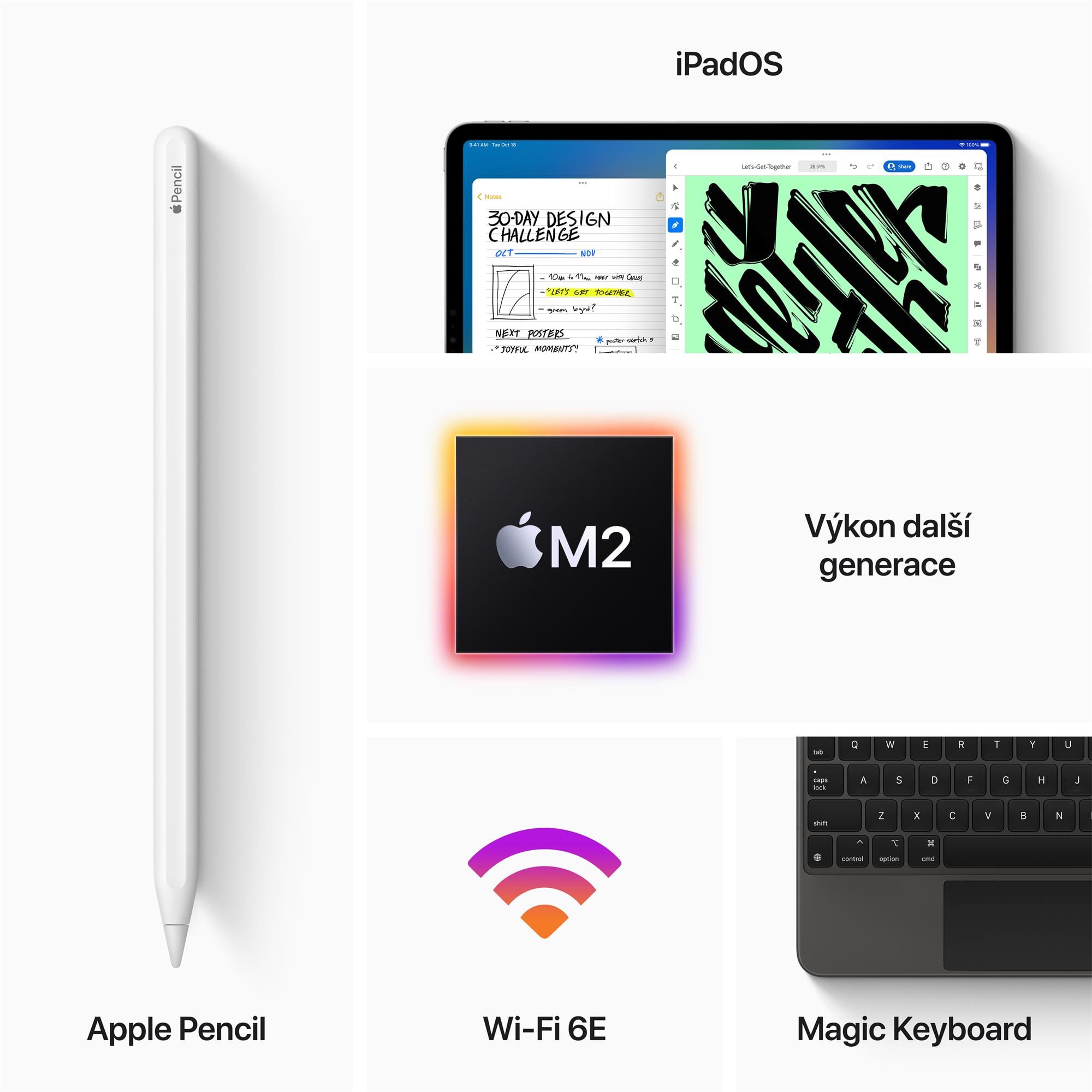 Apple iPad Pro M2 2022 11" Wi-Fi 1TB Silver (MNXL3FD/A)
