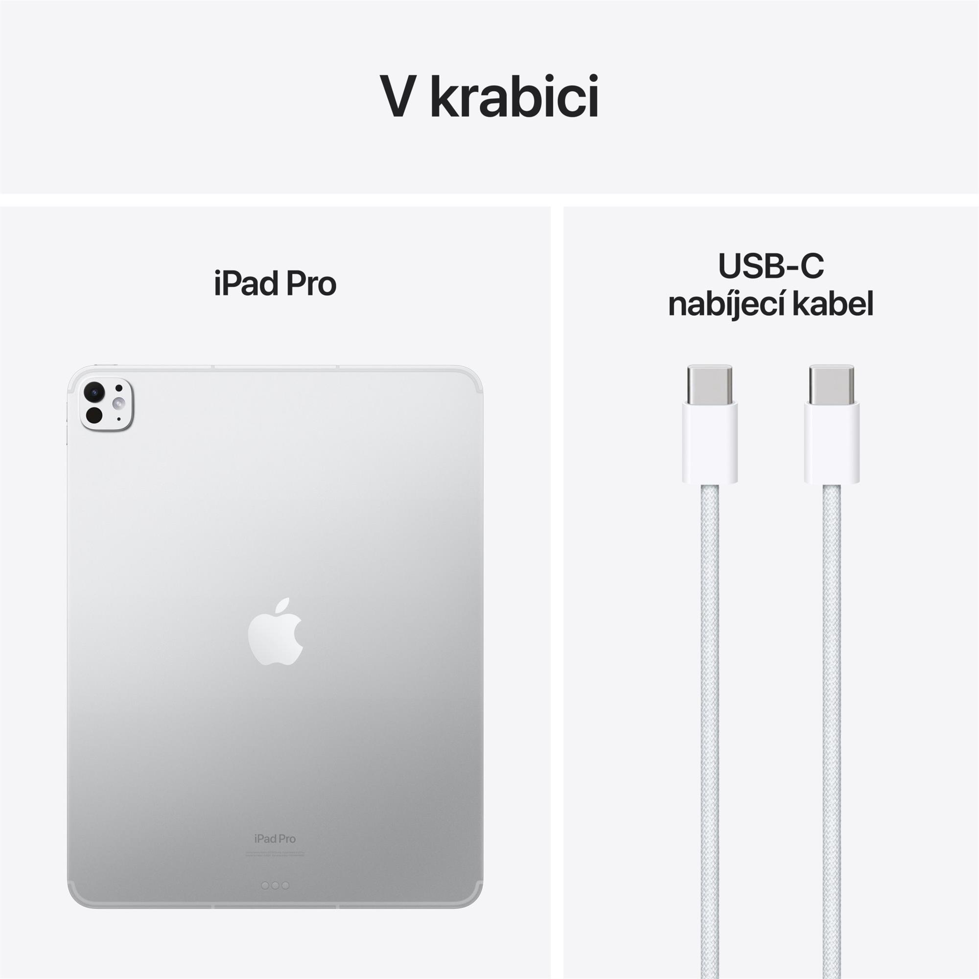 Apple iPad Pro M4 2024 13" Wi-Fi + Cellular 2TB Strieborné sklo s nanotextúrou (MWT23HC/A)