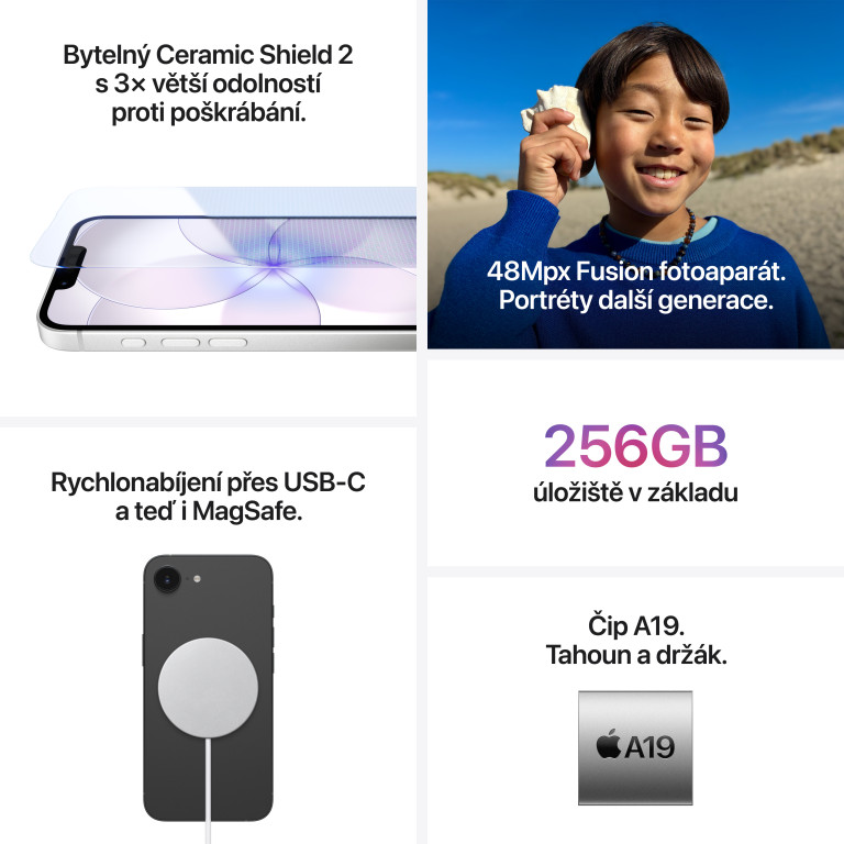 Apple iPhone 17e 256GB, bílá