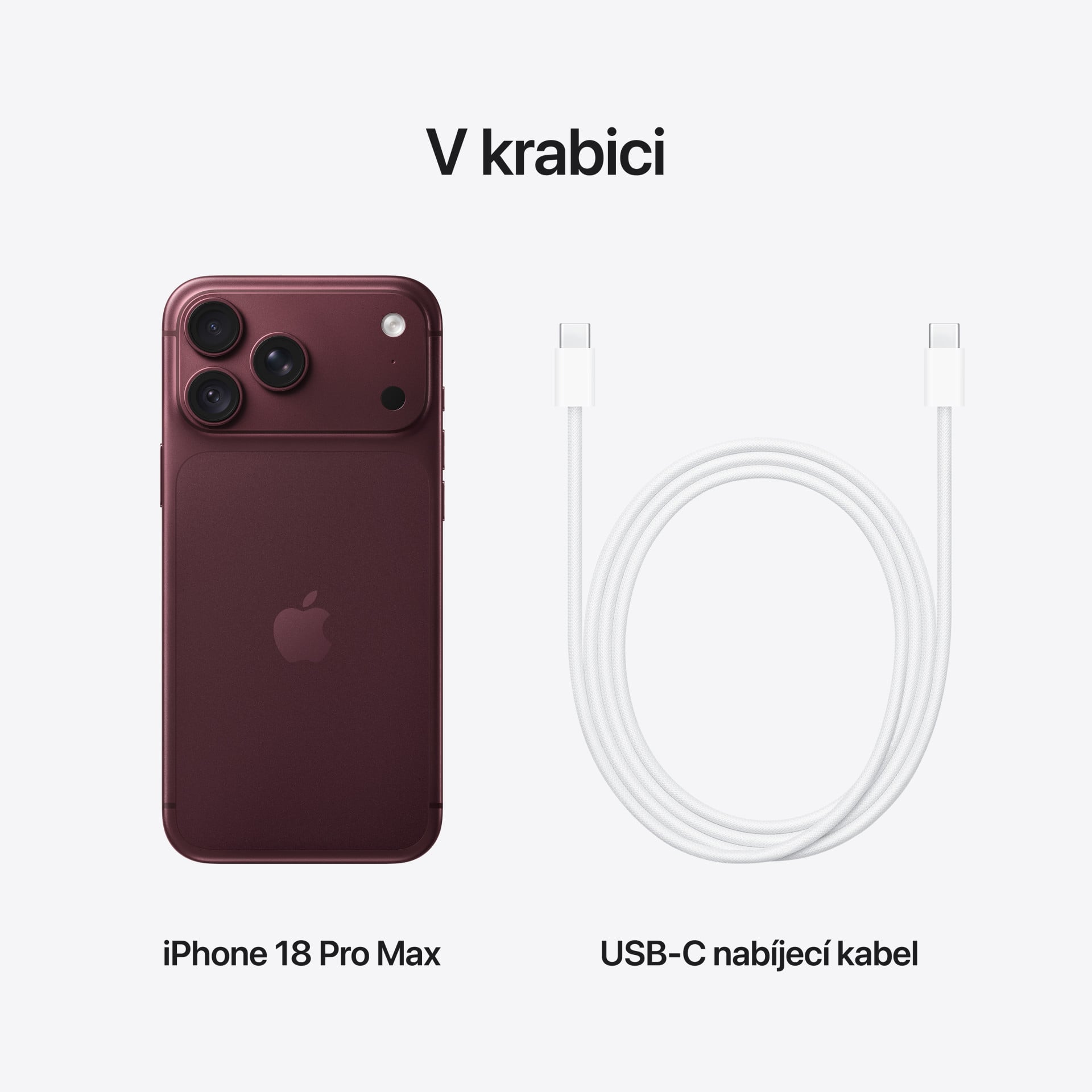 Apple iPhone 18 Pro Max 512 GB v bordovej červenej farbe