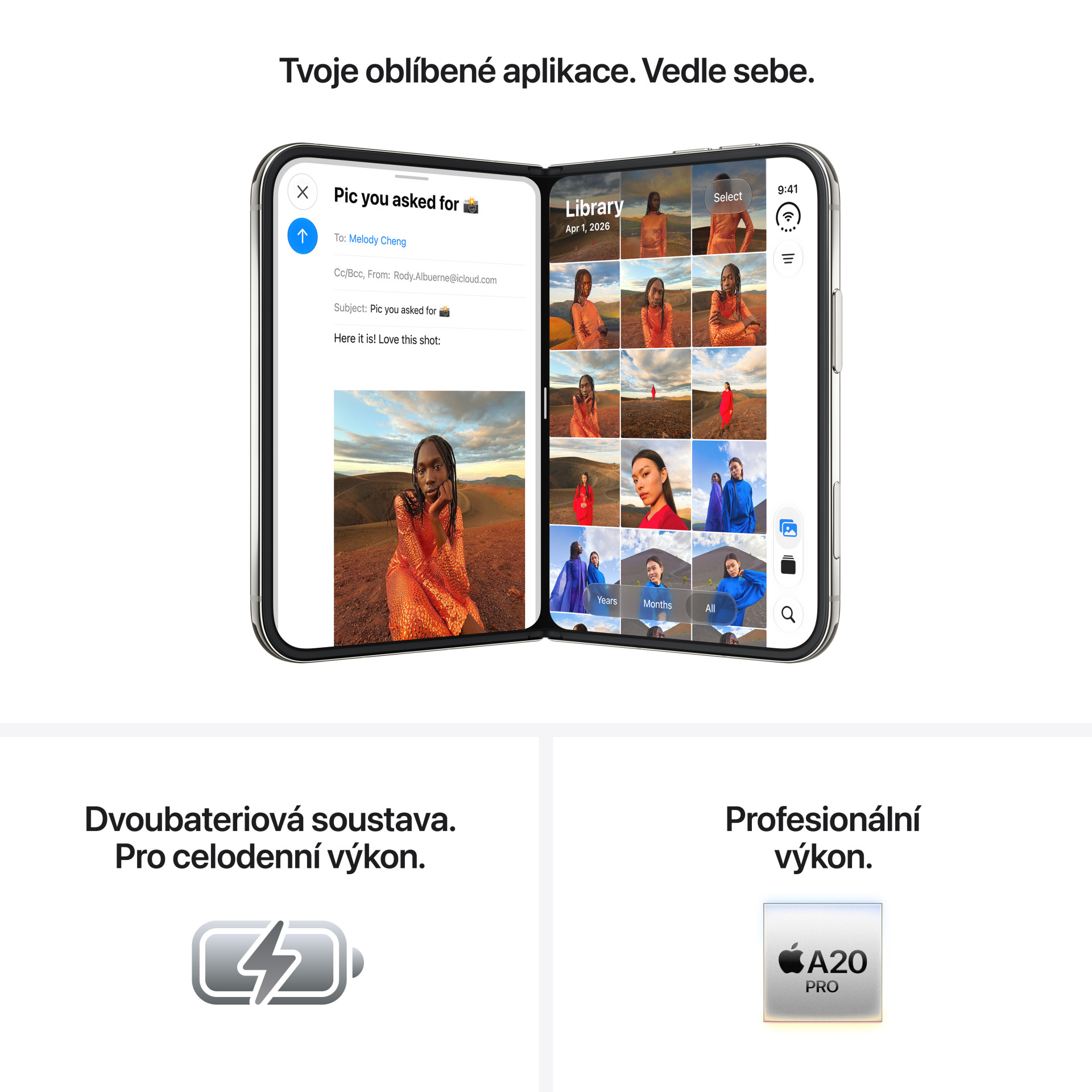 Apple iPhone Duo 256GB Nebesky bílá