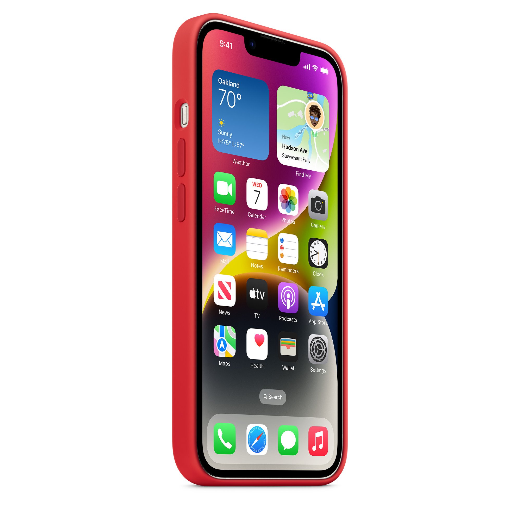 Apple iPhone silikonový kryt s MagSafe na iPhone 14, červený (PRODUCT)RED