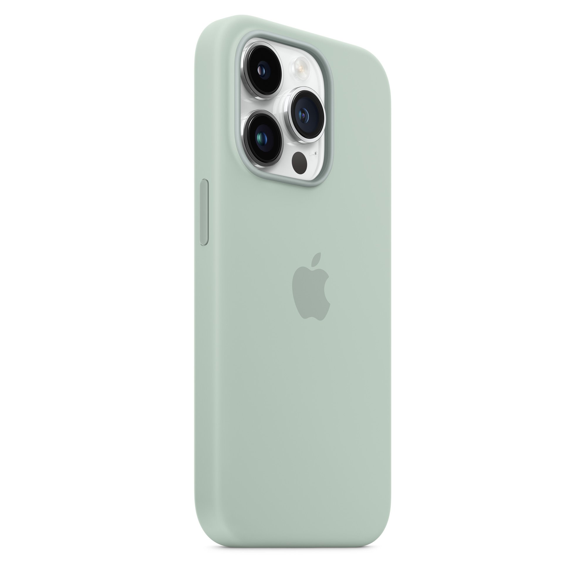 Apple iPhone silikonový kryt s MagSafe na iPhone 14 Pro, dužnatkově modrý