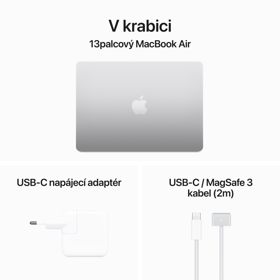 Apple MacBook Air 13'',M3 8-core CPU/10-core GPU,512GB,8GB,Silver (mrxr3cz/a)