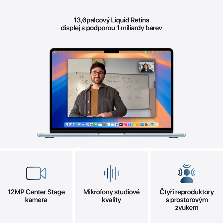 Apple MacBook Air 13, M4 16GB,256GB, blue, CZ znaky