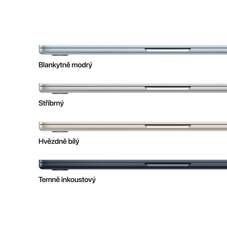 Apple MacBook Air 13, M4 16GB,256GB, midnight, CZ znaky