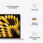 Apple MacBook Air 13, M4 16GB,256GB, starlight, CZ znaky