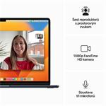 Apple MacBook Air 15",M2 8-core CPU/10-core GPU,8GB,256GB,Midnight,CZ (MQKW3CZ/A)