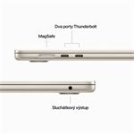 Apple MacBook Air 15",M2 8-core CPU/10-core GPU,8GB,256GB,Starlight,CZ (MQKU3CZ/A)