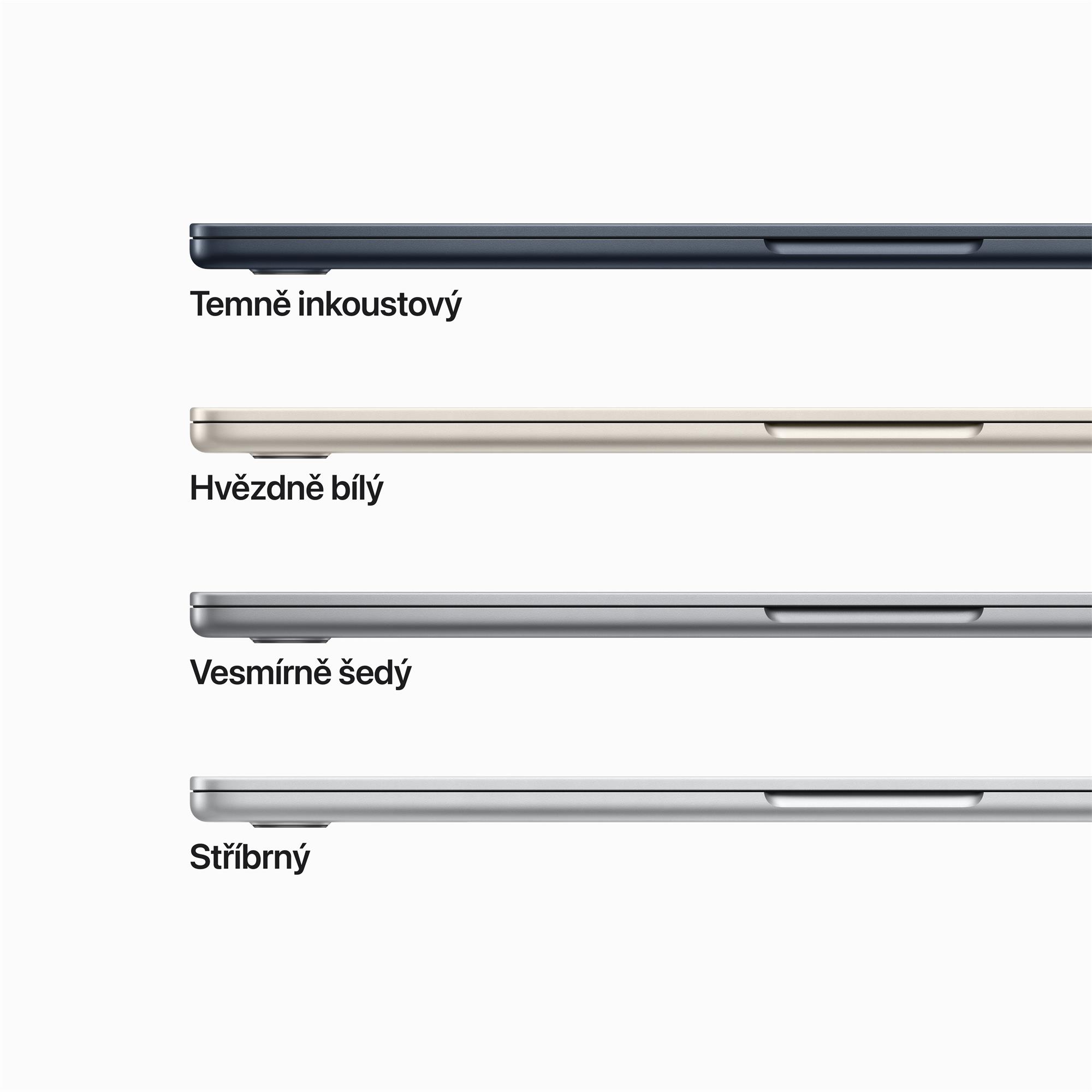 Apple MacBook Air 15",M2 8-jadrový CPU/10-jadrový GPU,8 GB,512 GB,Polnoc,CZ (MQKX3CZ/A)