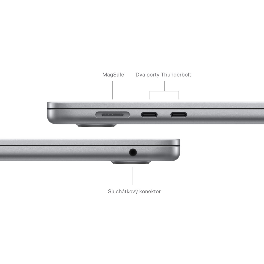 Apple MacBook Air 15'',M3 8-jadrový CPU/10-jadrový GPU,512 GB,8 GB,Vesmírne sivá (mryn3cz/a)