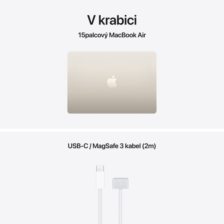 Apple MacBook Air 15" M5 16GB, 1TB SSD, hvězdně bílá