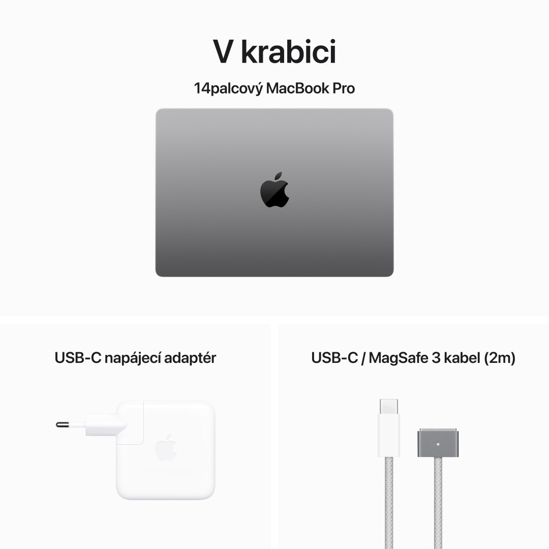 Apple MacBook Pro 14'' M3 CZ 2023 Vesmírně šedý (MTL73CZ/A)