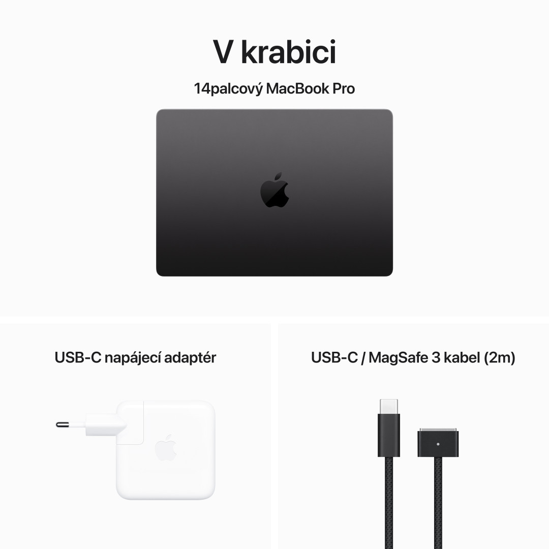 Apple MacBook Pro 14'' M3 Pro CZ 2023 Vesmírně černý (MRX33CZ/A)