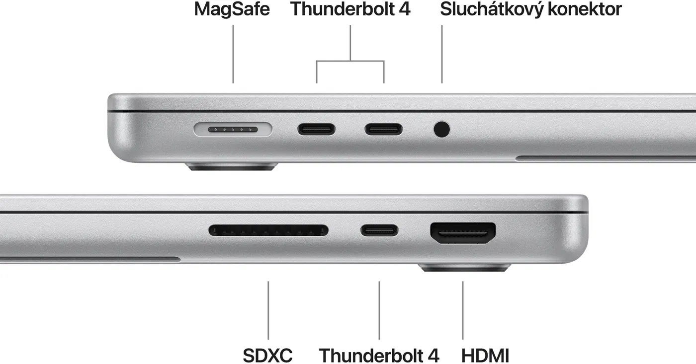 Apple MacBook Pro 14" M5 10core CPU, 10core GPU, 24GB, 1TB SSD, Stříbrná